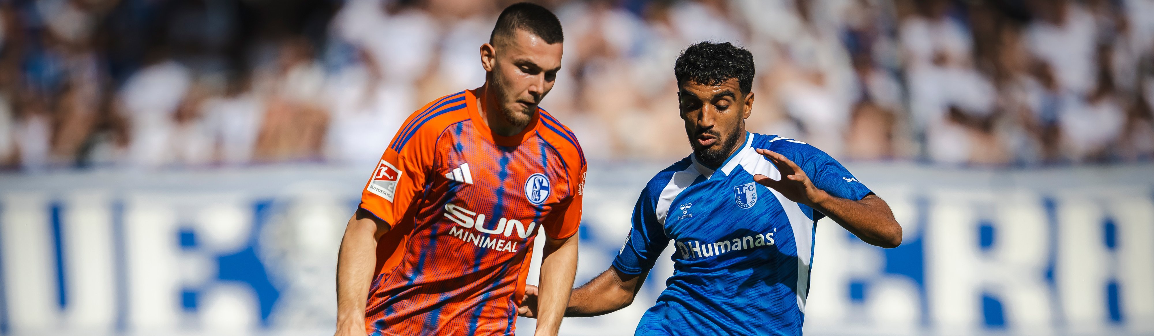 Rayan Ghrieb (rechts) im Hinspiel gegen Schalke