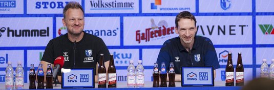 Markus Fiedler (links) mit Pressesprecher Manuel Holscher