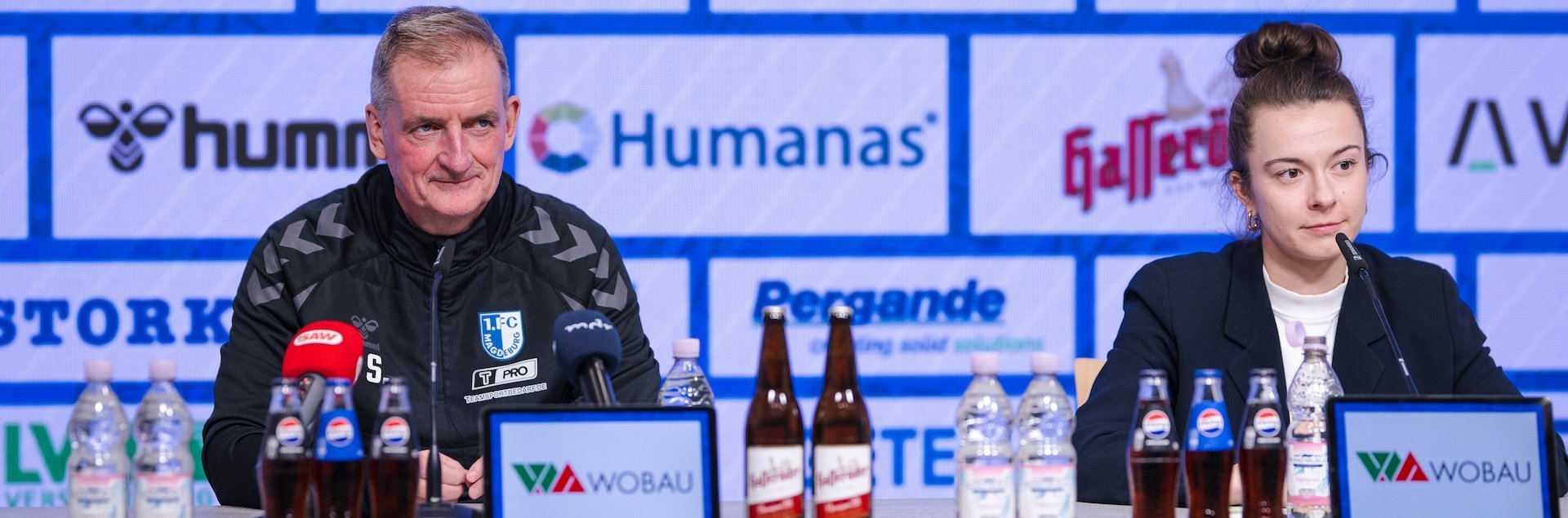 Petrik Sander (links) und Pressesprecherin Kristina Richter