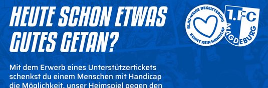 Unterstützer-Tickets ab sofort erhältlich