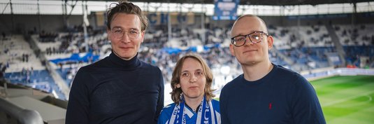Jana (Mitte) mit Martin Geisthardt (links) und Jonas Arpe
