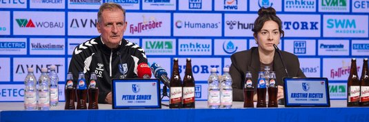 Petrik Sander (links) und Pressesprecherin Kristina Richter