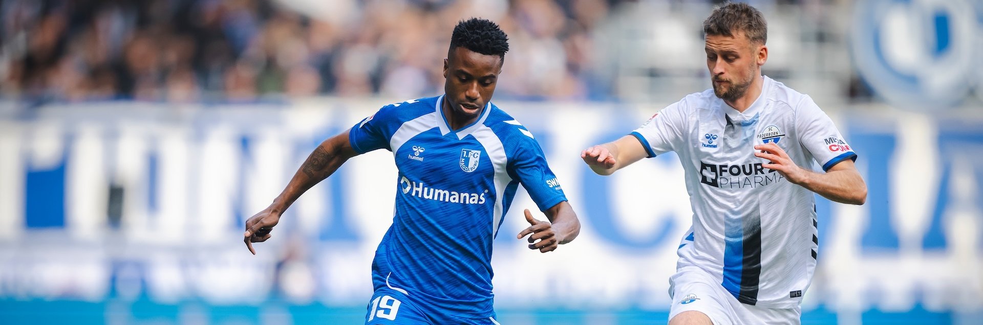 Lubambo Musonda (links) im Hinspiel gegen Paderborn