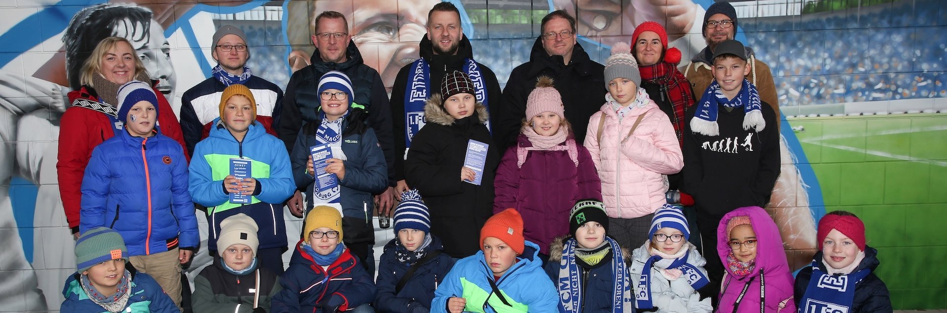 Kinder des Hortes „Diesdorfer Schrotekids“ beim Heimspiel