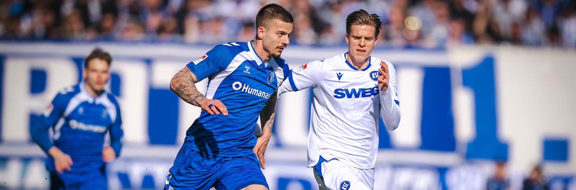 Mateusz Zukowski (links) im vergangenen Heimspiel gegen den KSC