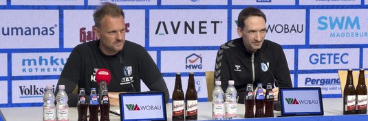 Markus Fiedler (links) mit Pressesprecher Manuel Holscher.