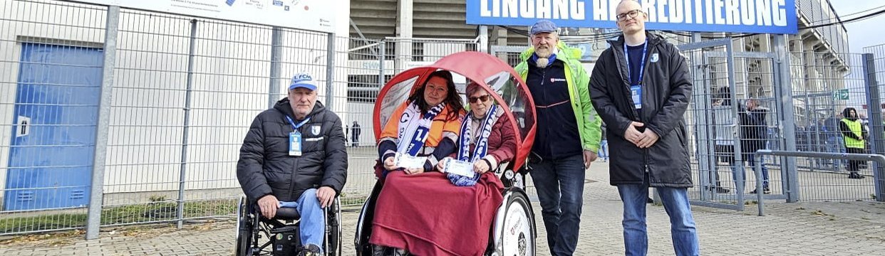 Malteser-Rikscha zum Elversberg-Heimspiel