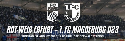 Unsere U23 spielt bei Rot-Weiß Erfurt.