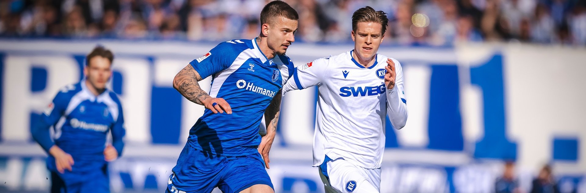 Mateusz Zukowski (links) im Heimspiel gegen Karlsruhe