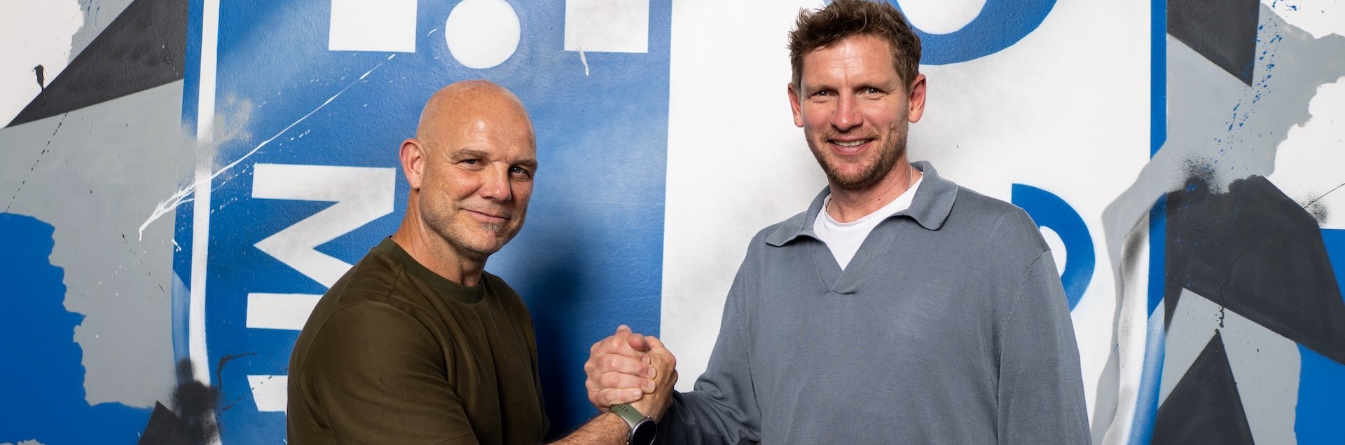 Ronny Thielemann (links) mit FCM-Sportdirektor Peer Jaekel