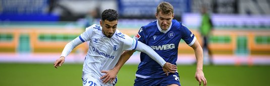 Livan Burcu (links) im Spiel gegen den KSC