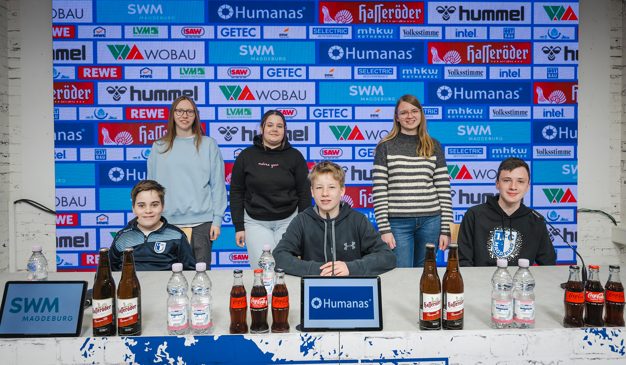 Alle sechs Teilnehmer durften u.a. an der Pressekonferenz vor dem Osnabrück-Spiel teilnehmen.
