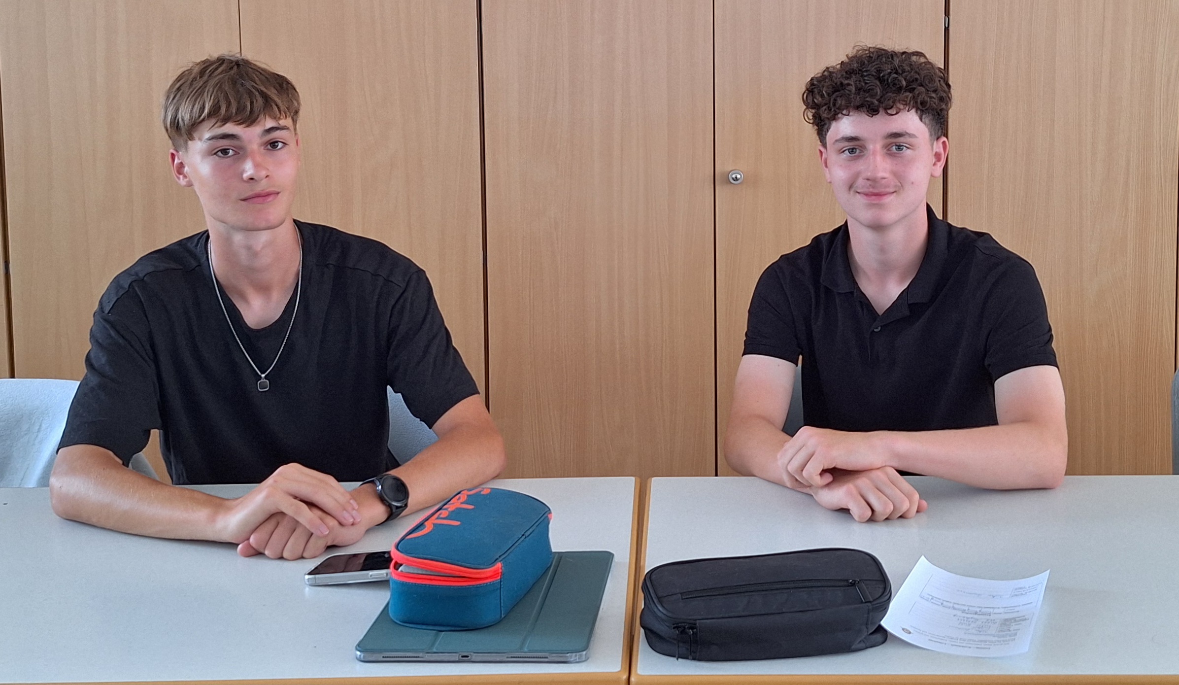 Augustus Clemenz und Jaden Manuel Gussmann lernen zukünftig in der Klasse 10b.