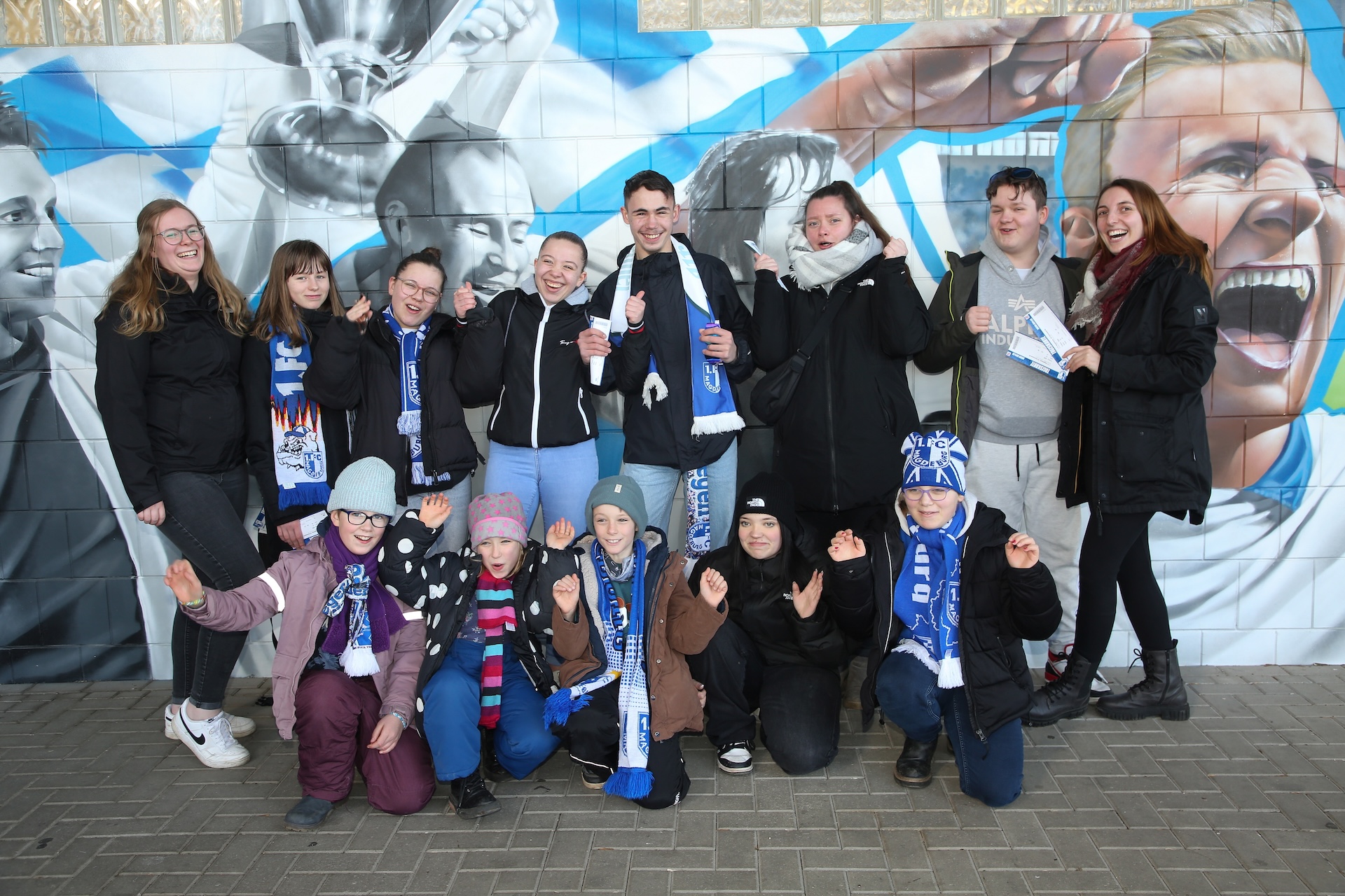 Zum Heimspiel gegen Darmstadt hatten wir das Kinder- und Jugendheim „Hans Löscher“ aus Wefensleben zu Gast. Foto: FCM / Axel Kammerer