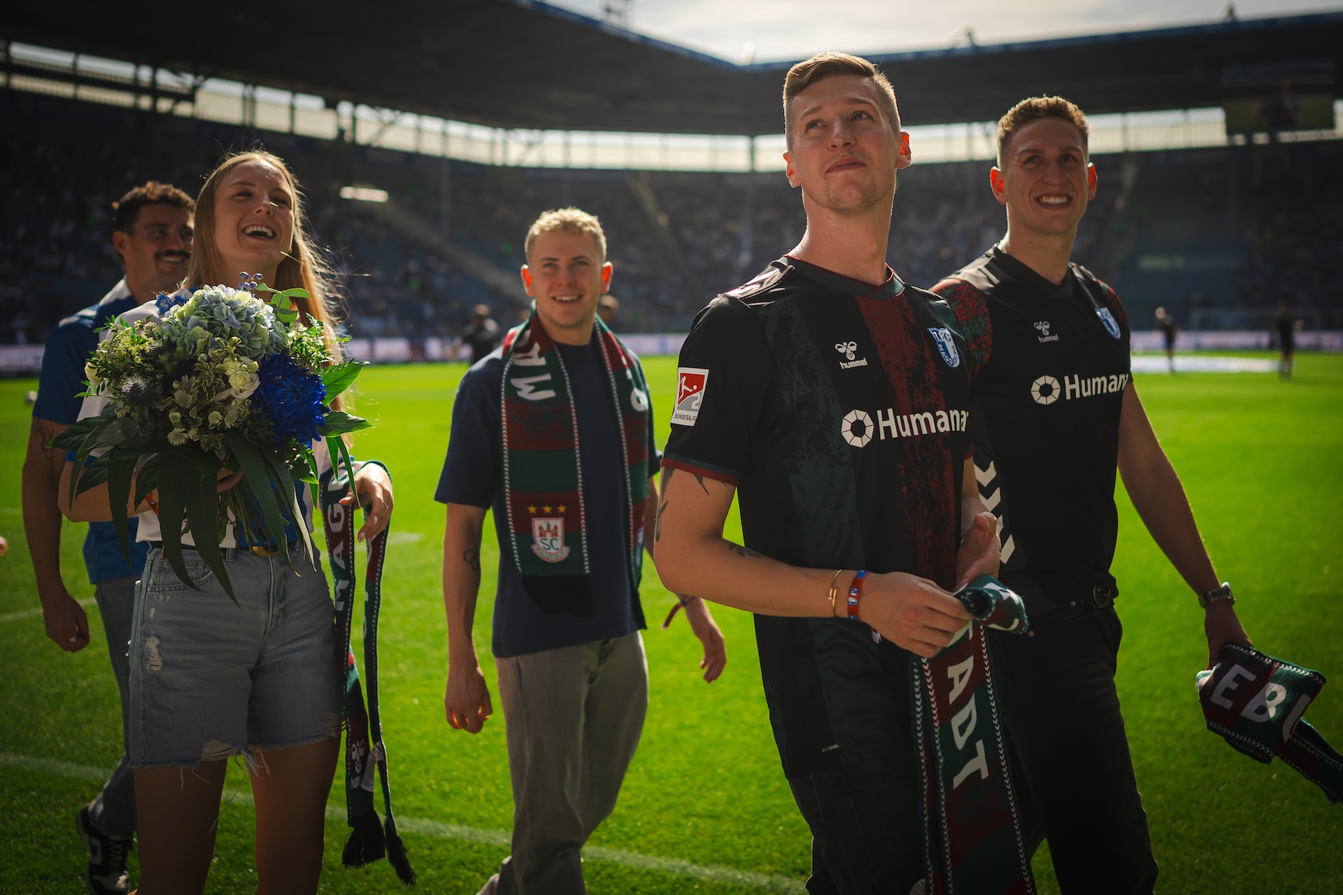 Von links: Bailey Armstrong, Isabel Gose, Oliver Klemet, Florian Wellbrock und Lukas Märtens.