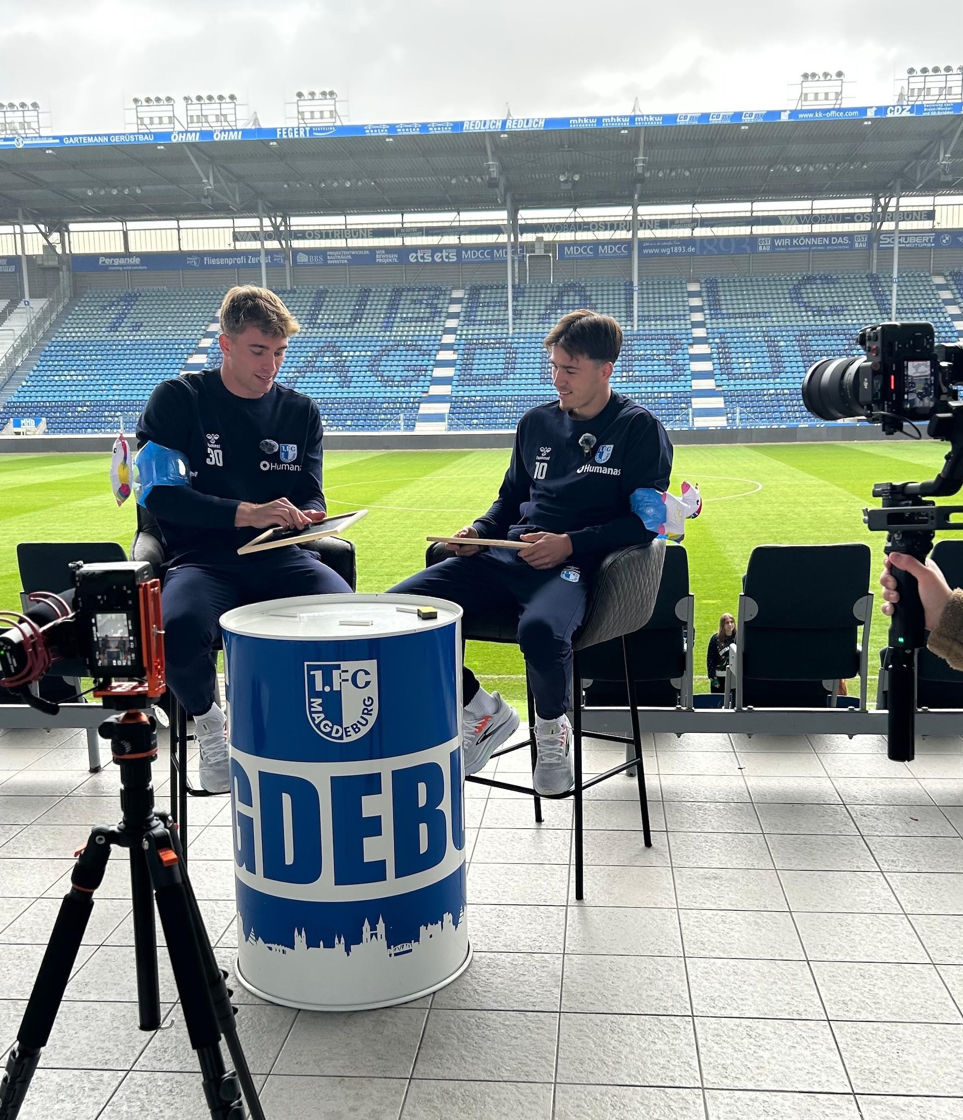 Noah Kruth (links) und Noah Pesch waren ebenfalls beim Production Day dabei.
