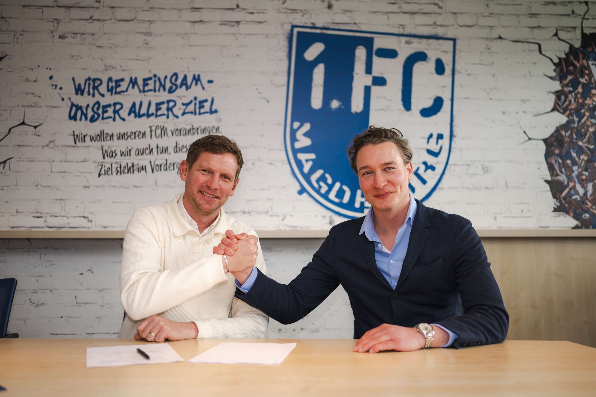Sportdirektor Peer Jaekel (links) und Martin Geisthardt.