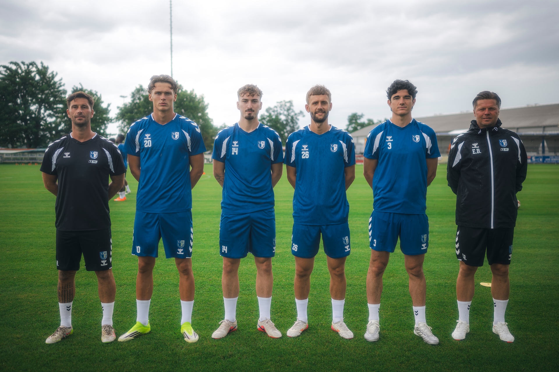 Von links: Felix Binsker, Kevin Manthey, Tony Reitz, Torben Müsel, Anselmo García Mac Nulty und Erwin Bradasch.