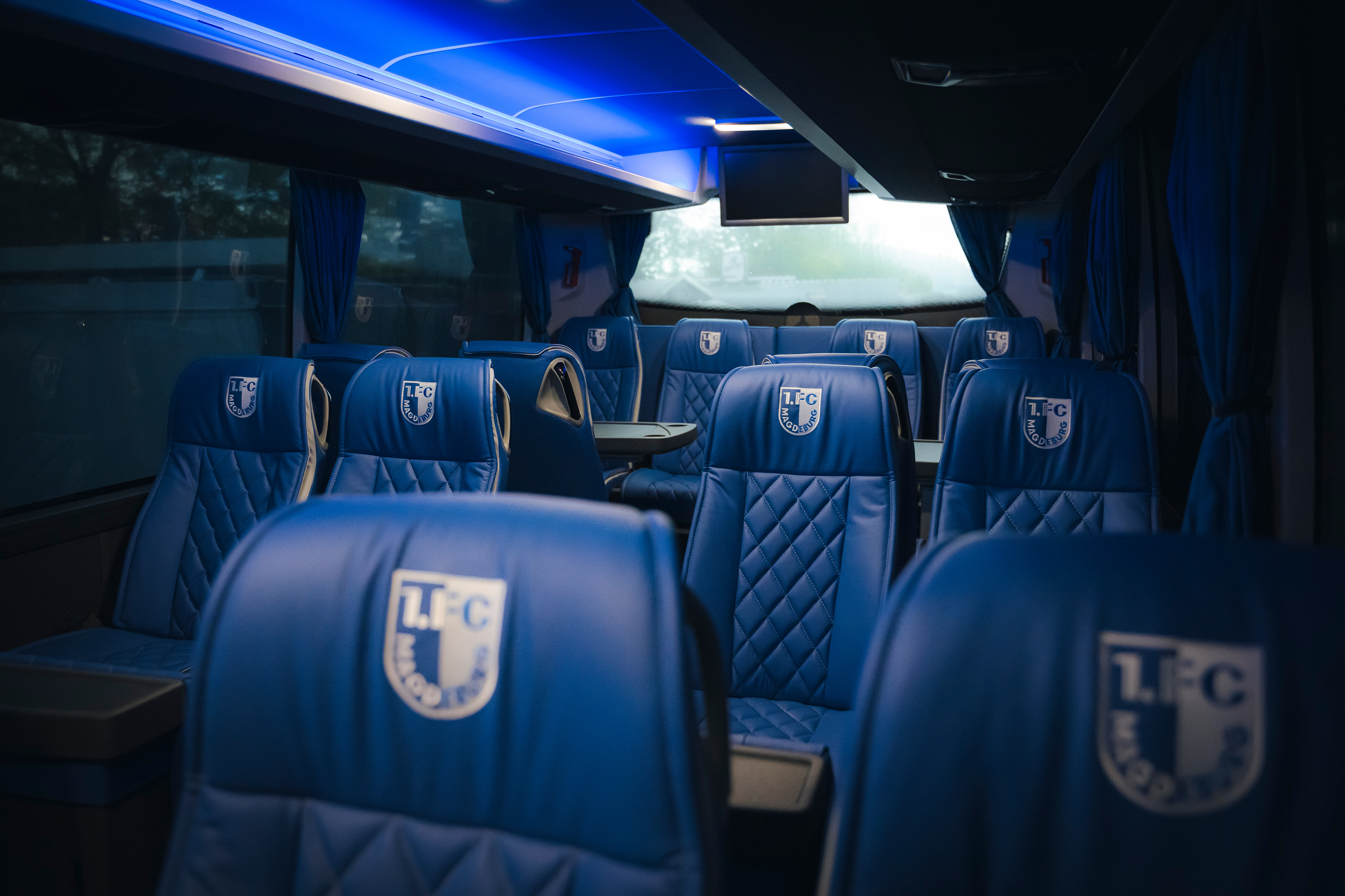 Innenansicht des Busses.