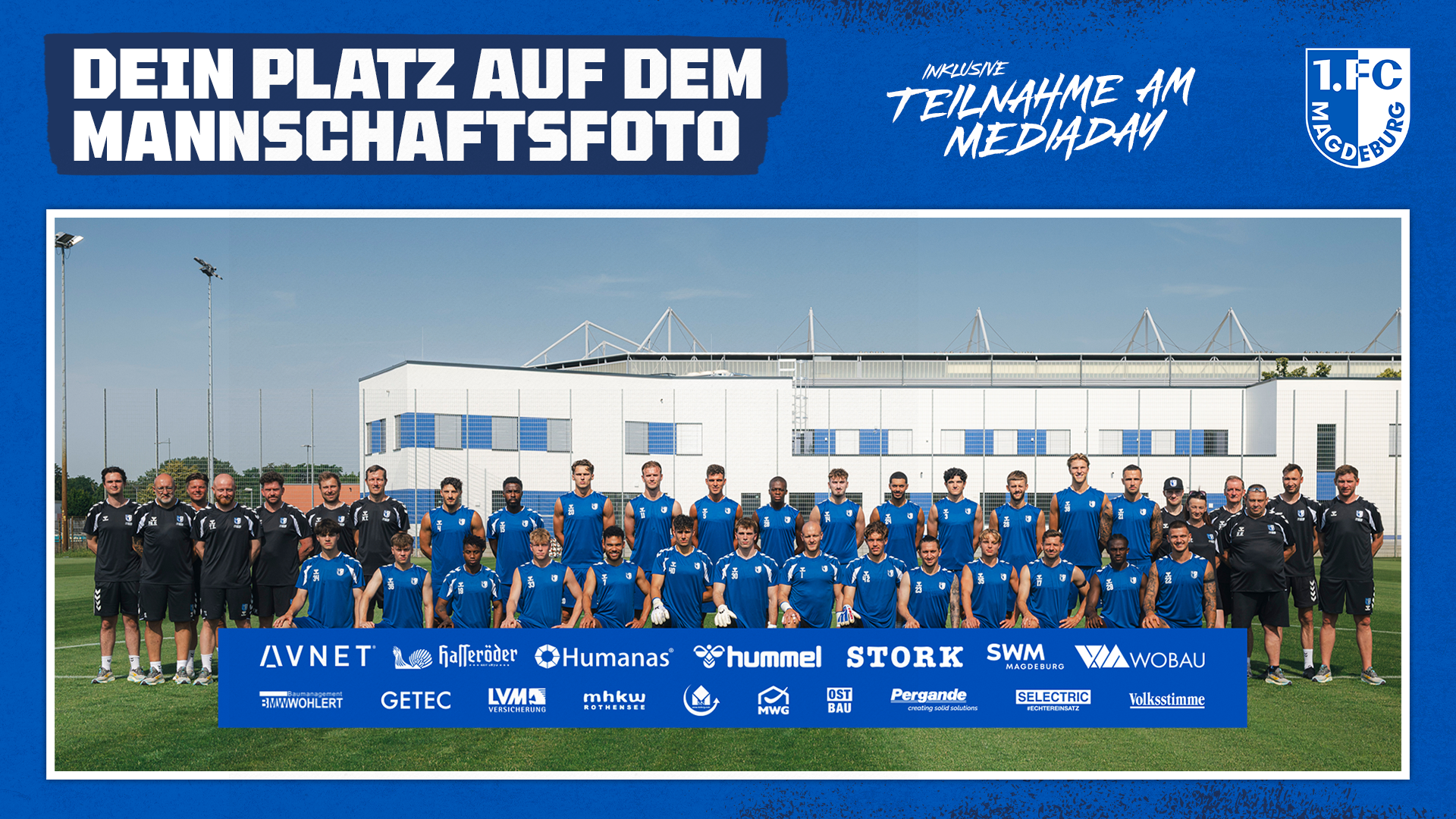 Dein Platz auf dem Mannschaftsfoto