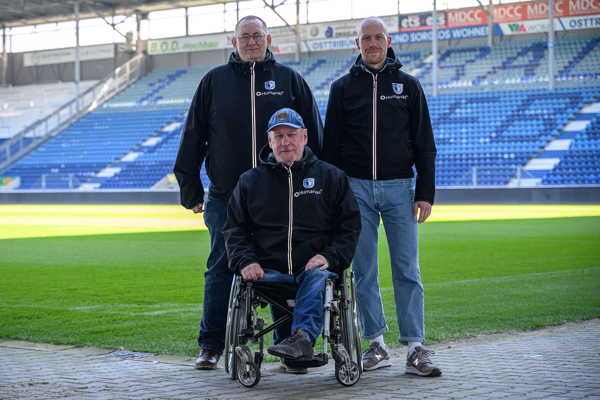 von links nach rechts: Ralf Dobberitz, Gerald Altmann (vorn), Felix Nebel