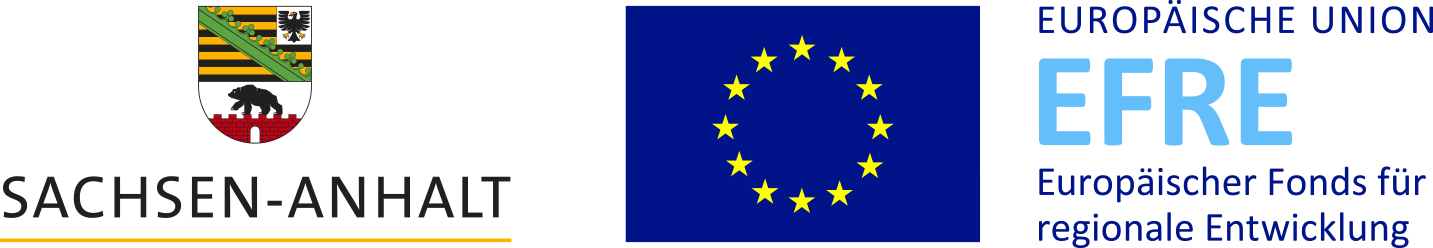 die Logos Sachsen-Anhalt und Europäischer Fonds für regionale Entwicklung