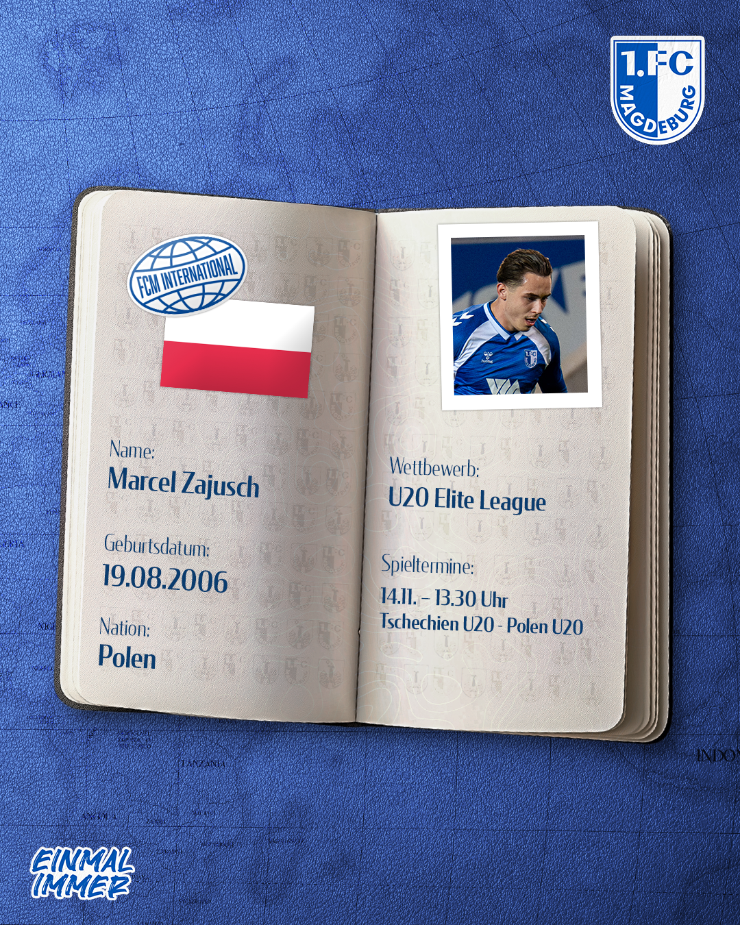 Marcel Zajusch ist mit der polnischen U20 unterwegs.