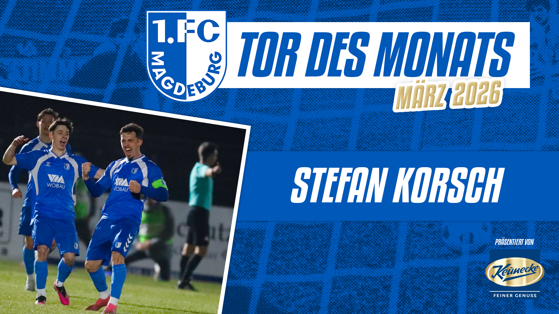 Stefan Korsch hat das FCM-Tor des Monats März erzielt.