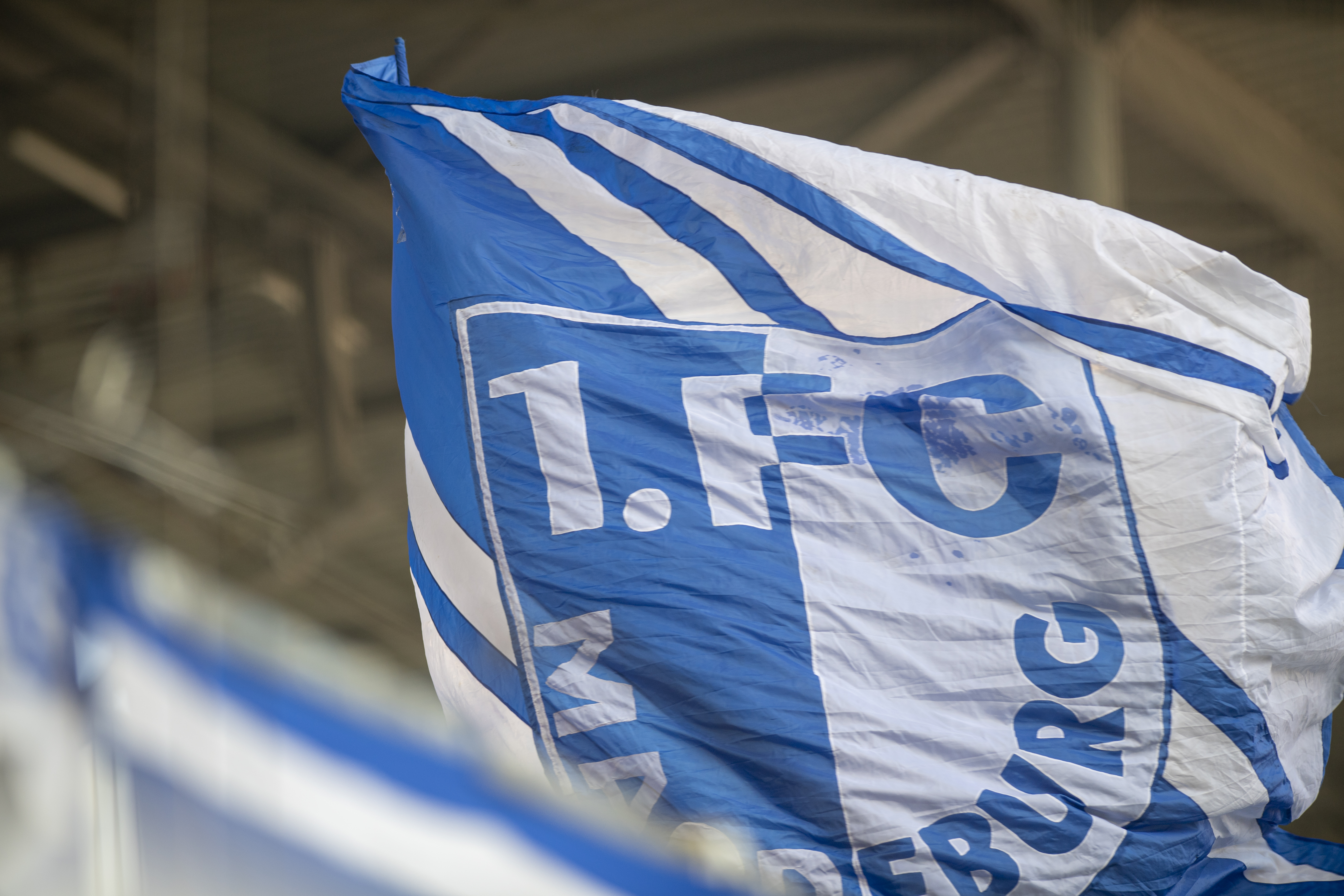Eine Fahne des 1. FC Magdeburg