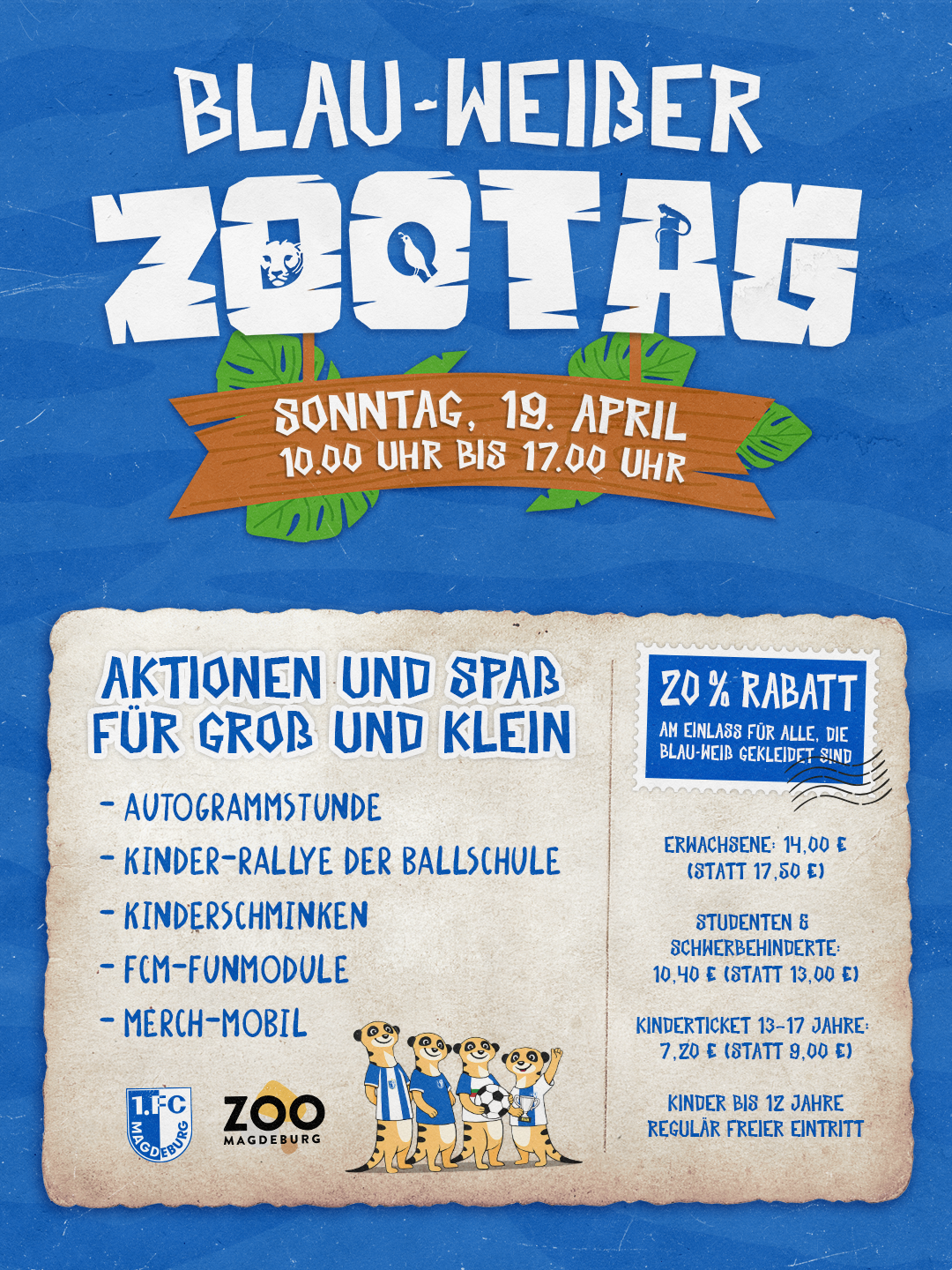 Das erwartet Euch am Blau-Weißen Zootag.